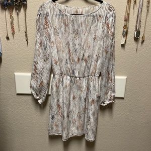 White House Black Market Metallic Striped Dress